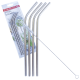 Set 4 paie metalice curbate cu perie de curatare